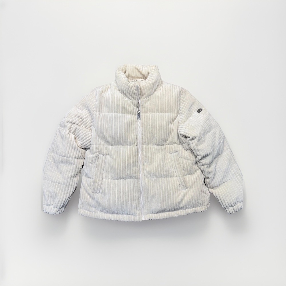 Koolaburra by UGG Puffer Corduroy Jacket Women's Large White Mock Neck Full Zip